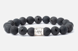 Multi Texture Black Onyx Bracelet