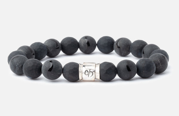 Multi Texture Black Onyx Bracelet