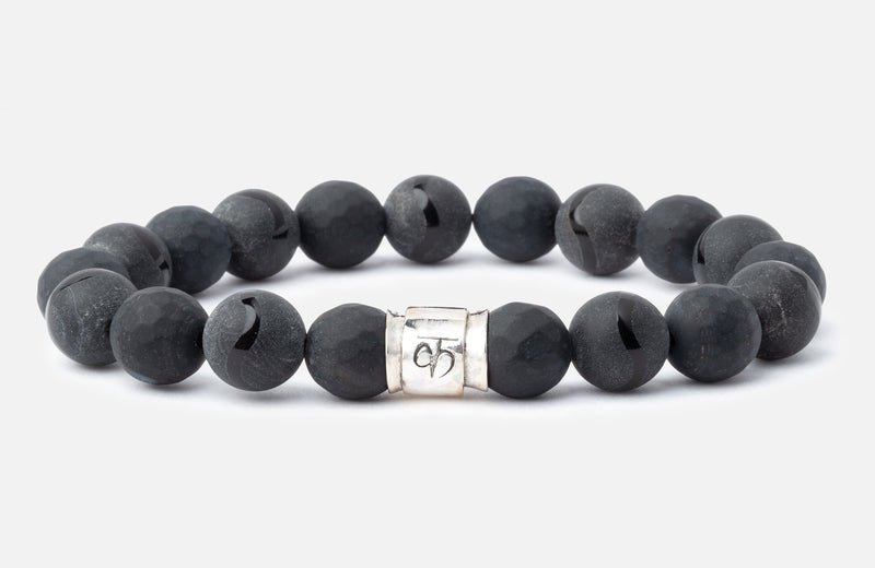 Multi Texture Black Onyx Bracelet