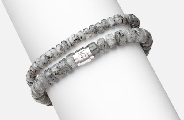 Tourmalinated Quartz Bracelet Set - Kada Jewelry